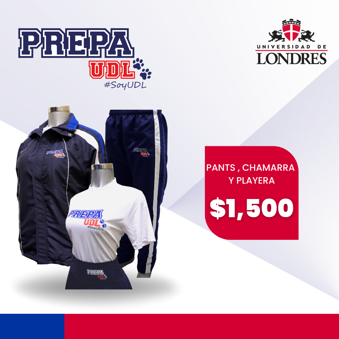 Uniforme: playera, chamarra, pants