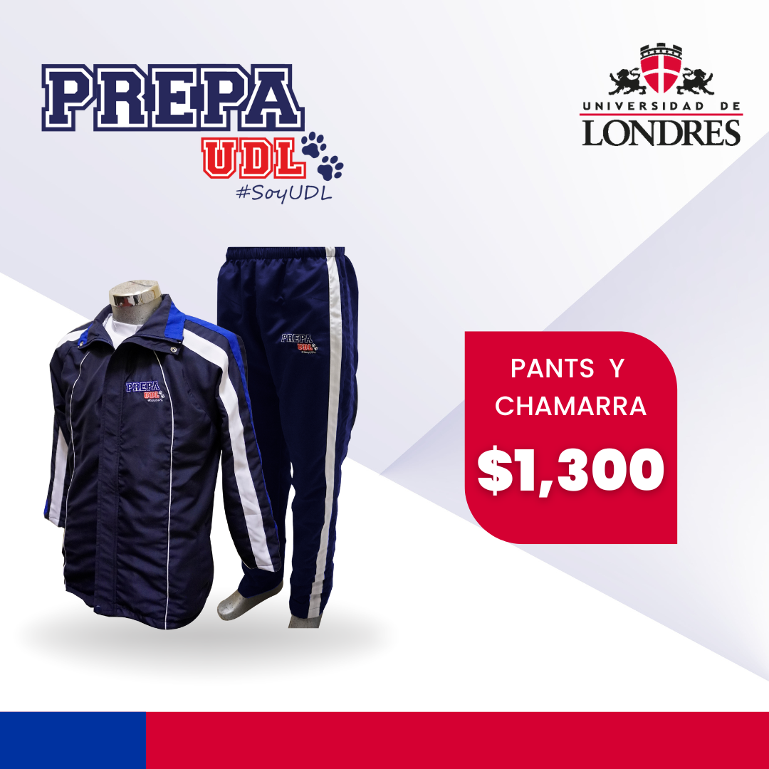 Chamarra y pants prepa