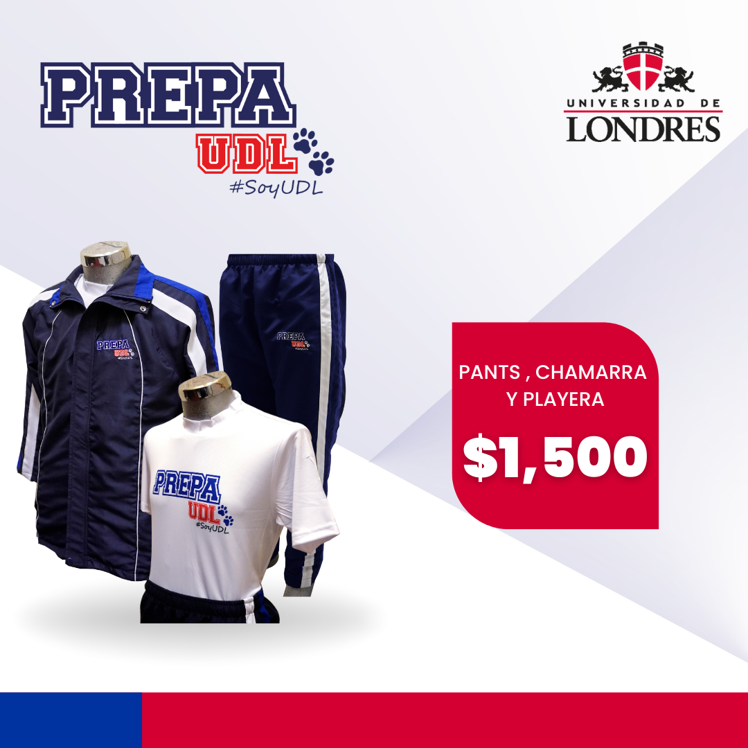 Uniforme: playera, chamarra, y pants