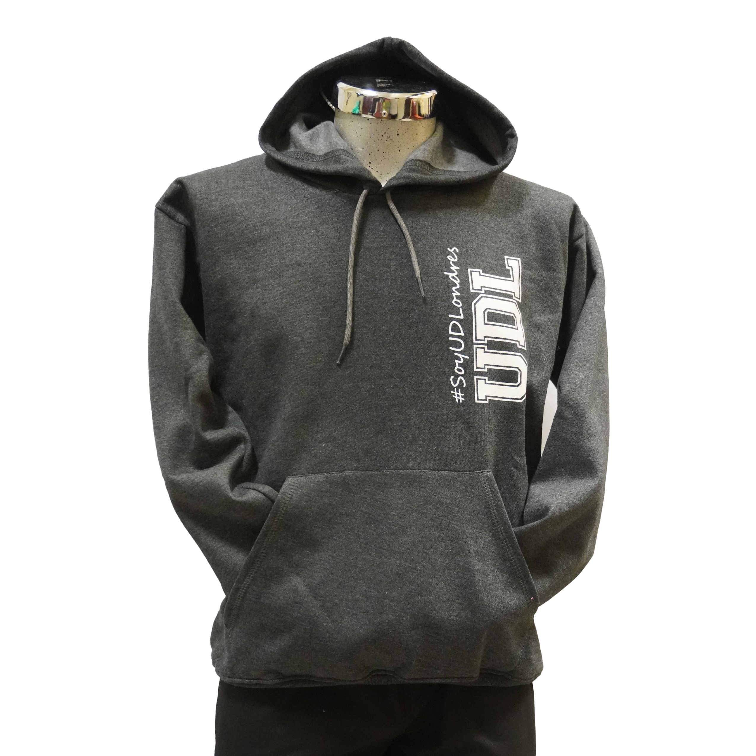 Sudadera Gris CH logo vertical