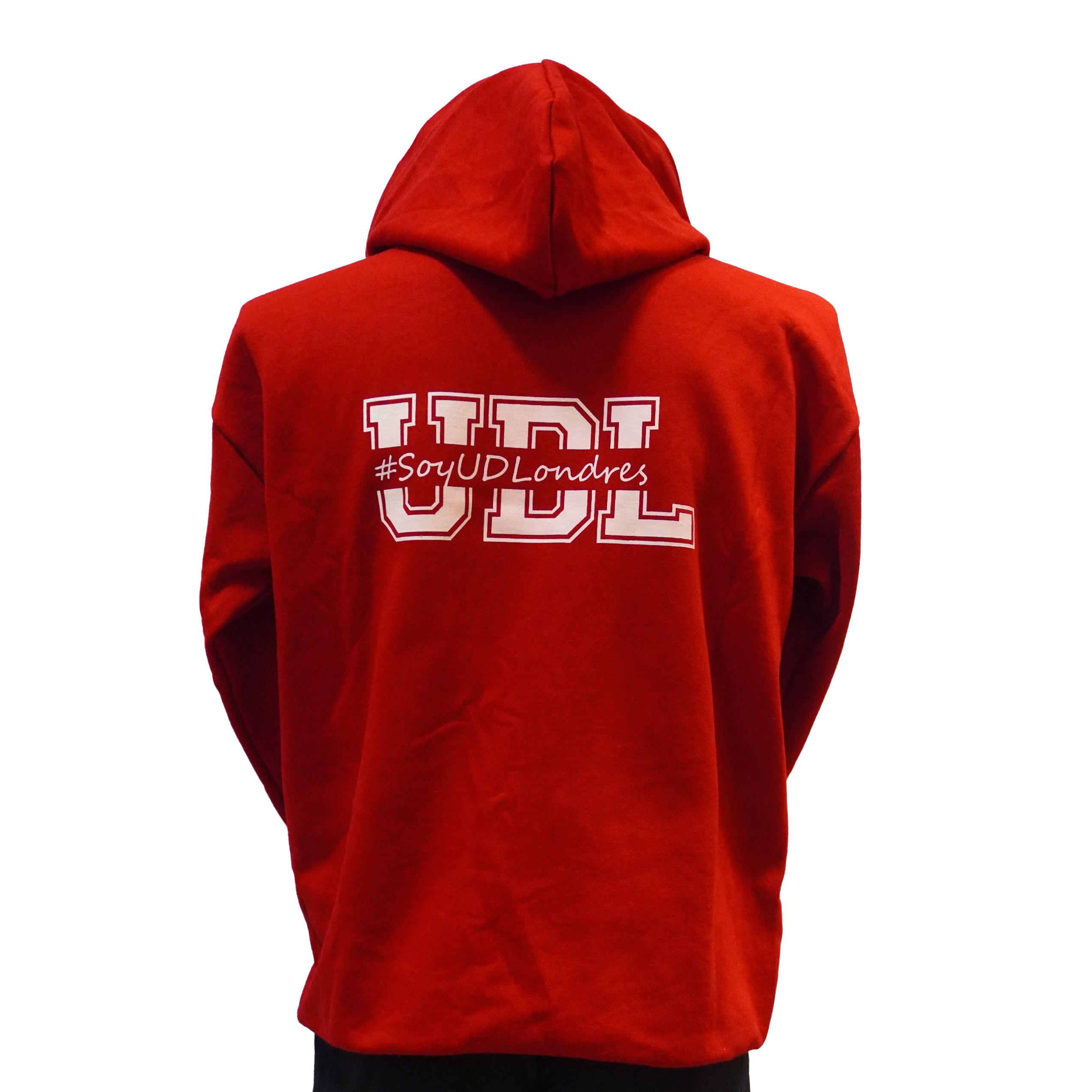 Sudadera Roja M logo espalda con cierre