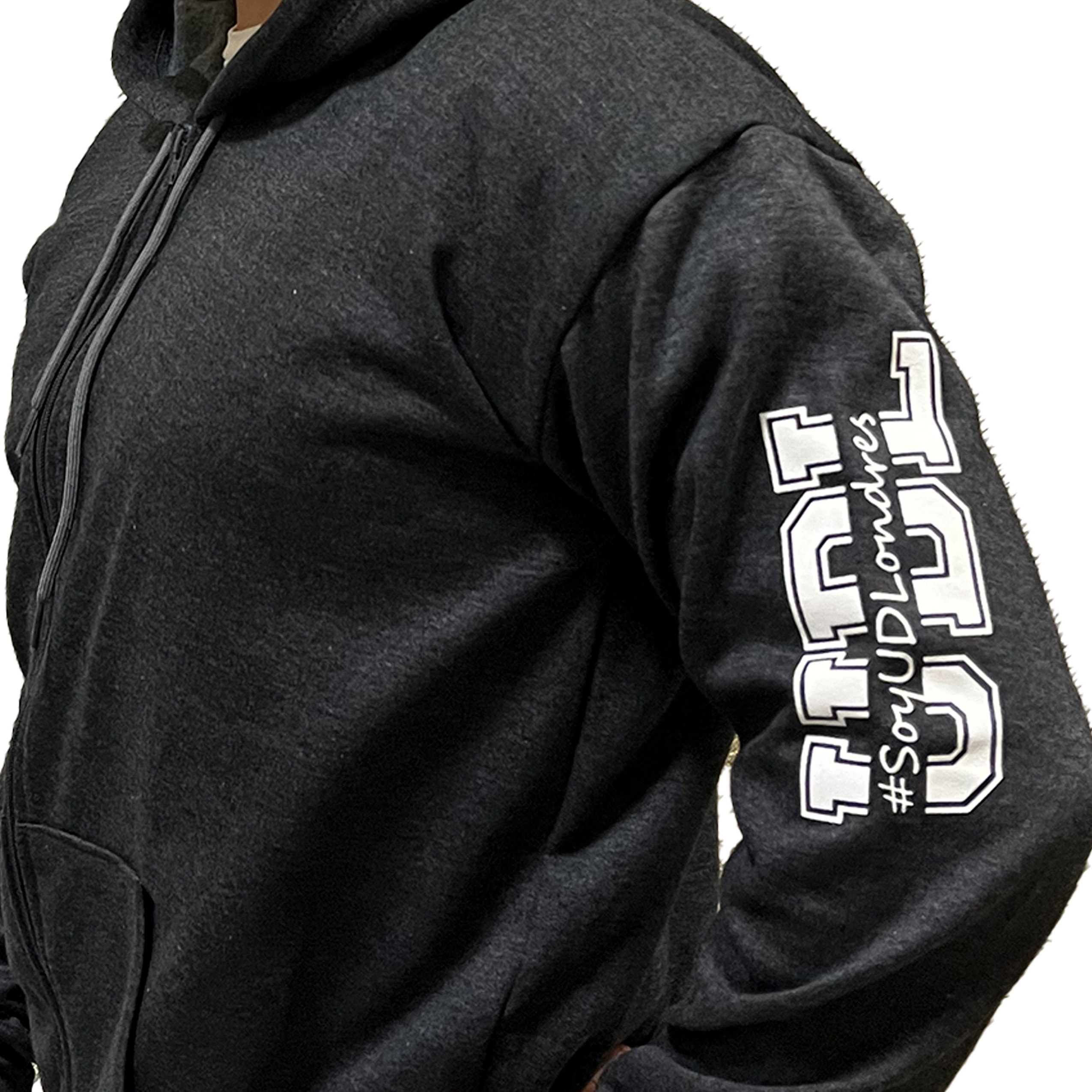Sudadera Gris G logo en brazo