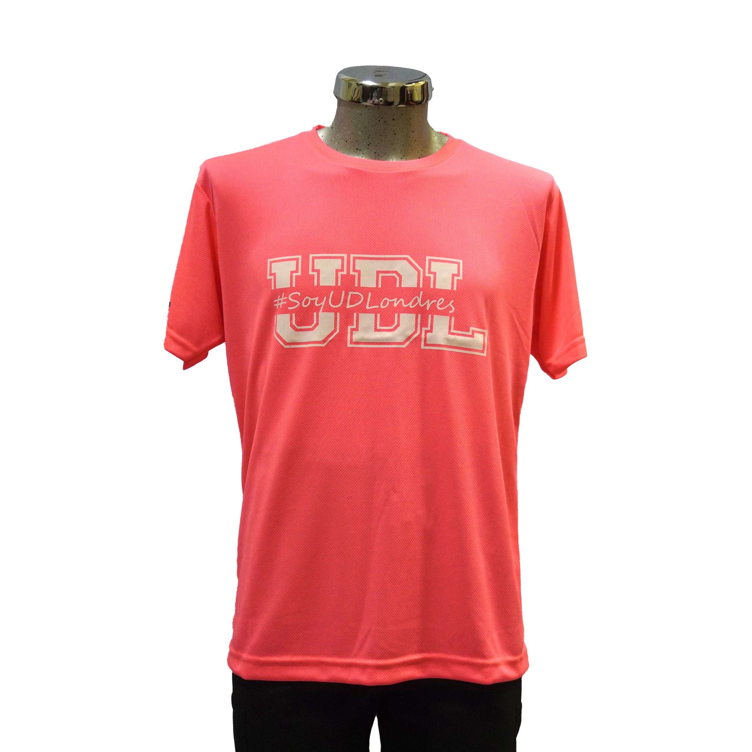 Playera  Deportiva Dry Fit Rosa - Logo medio M