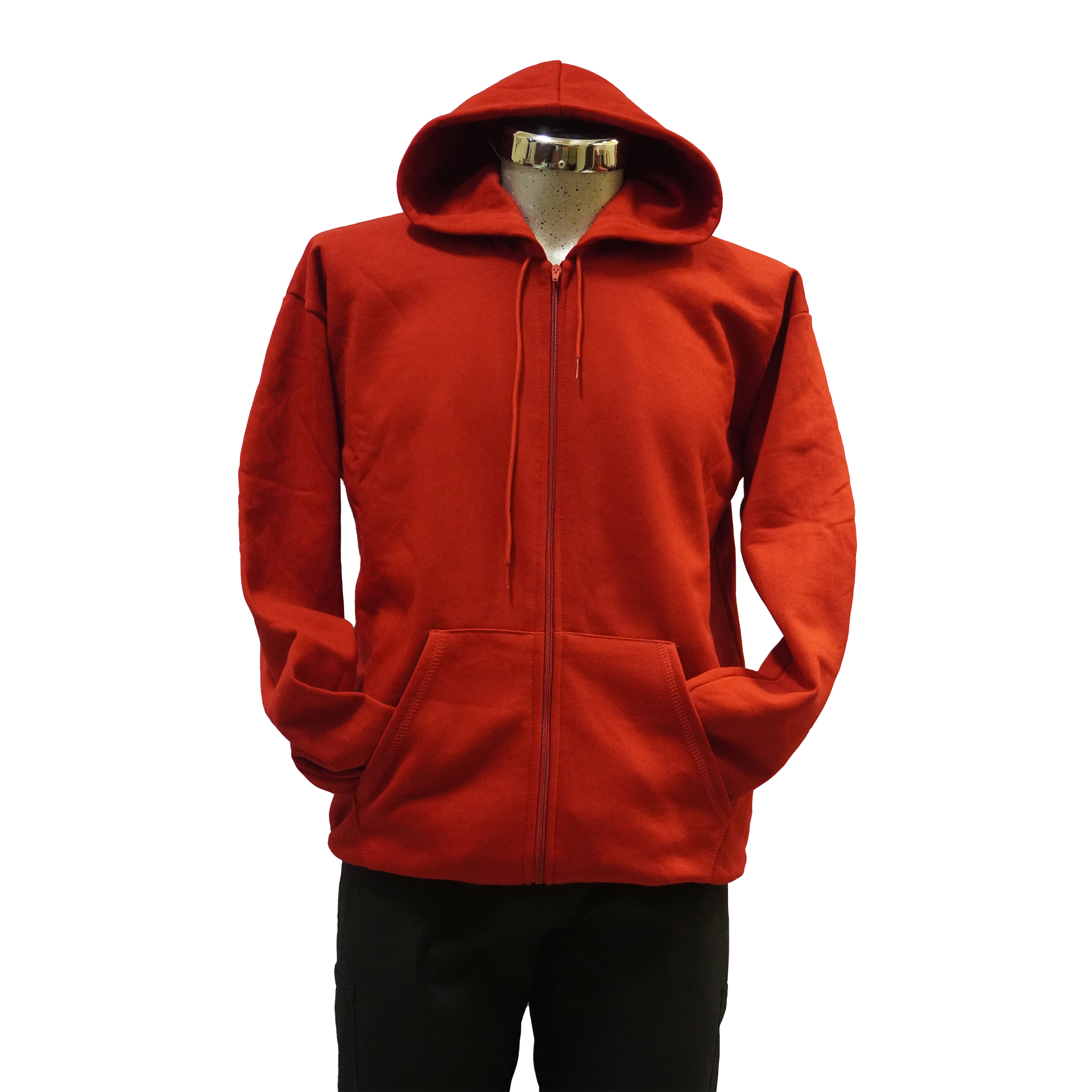 Sudadera Roja CH logo espalda con cierre