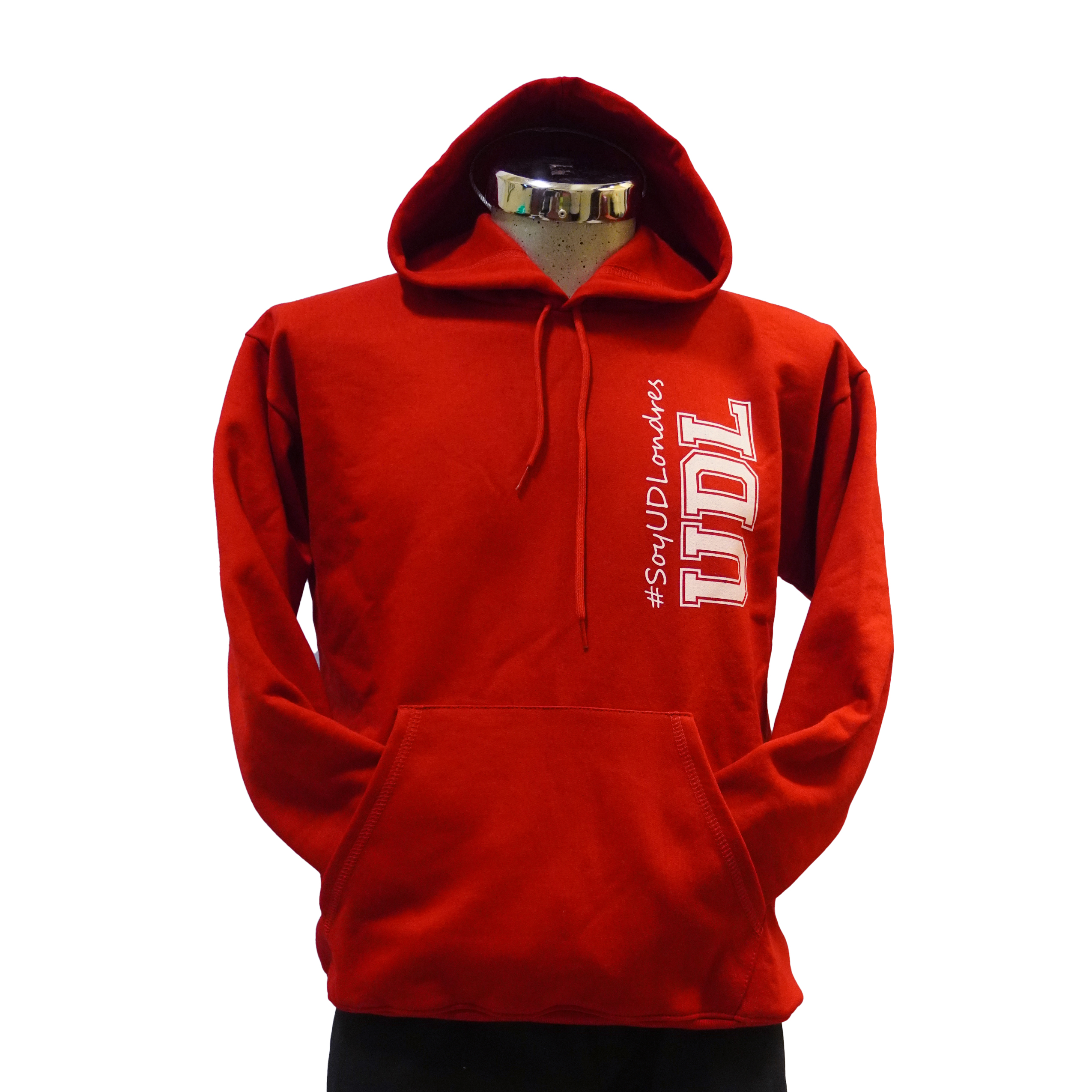 Sudadera Roja XL logo vertical