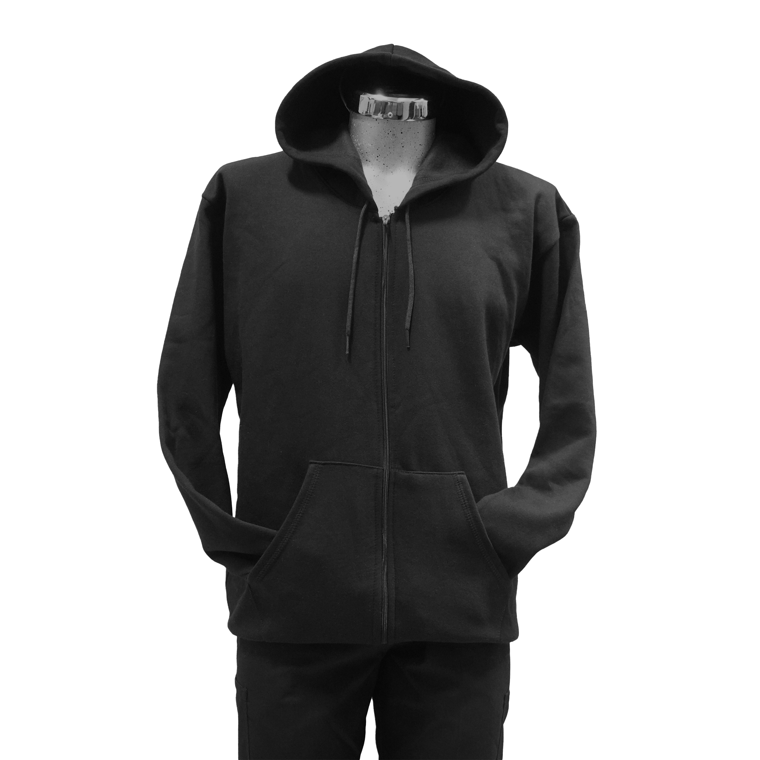 Sudadera Negra CH logo espalda con cierre