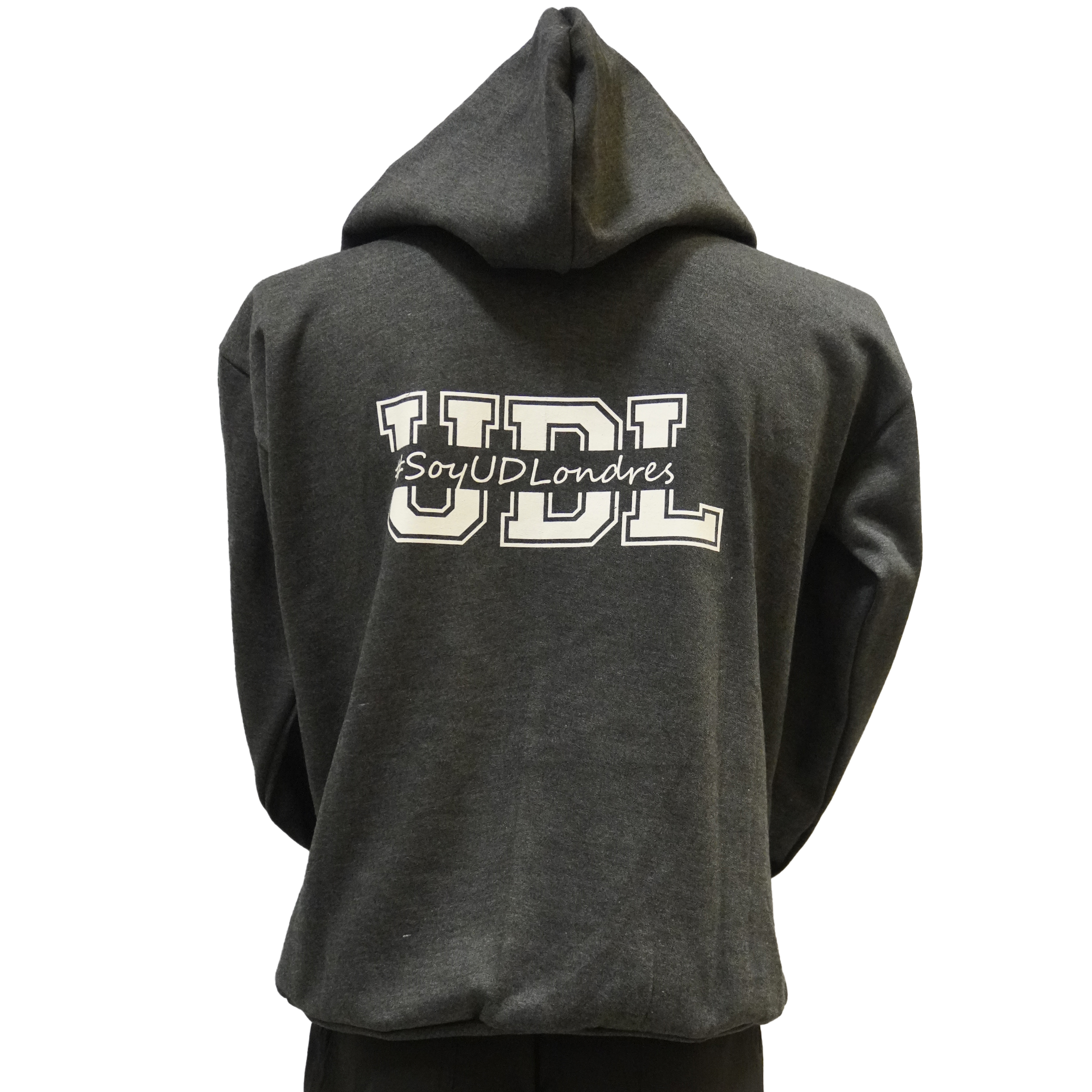 Sudadera Gris M logo espalda con cierre