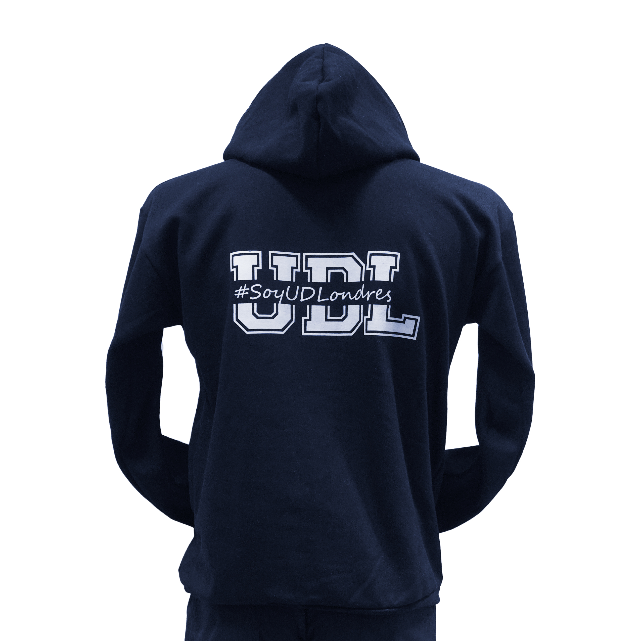 Sudadera Azul G logo espalda con cierre