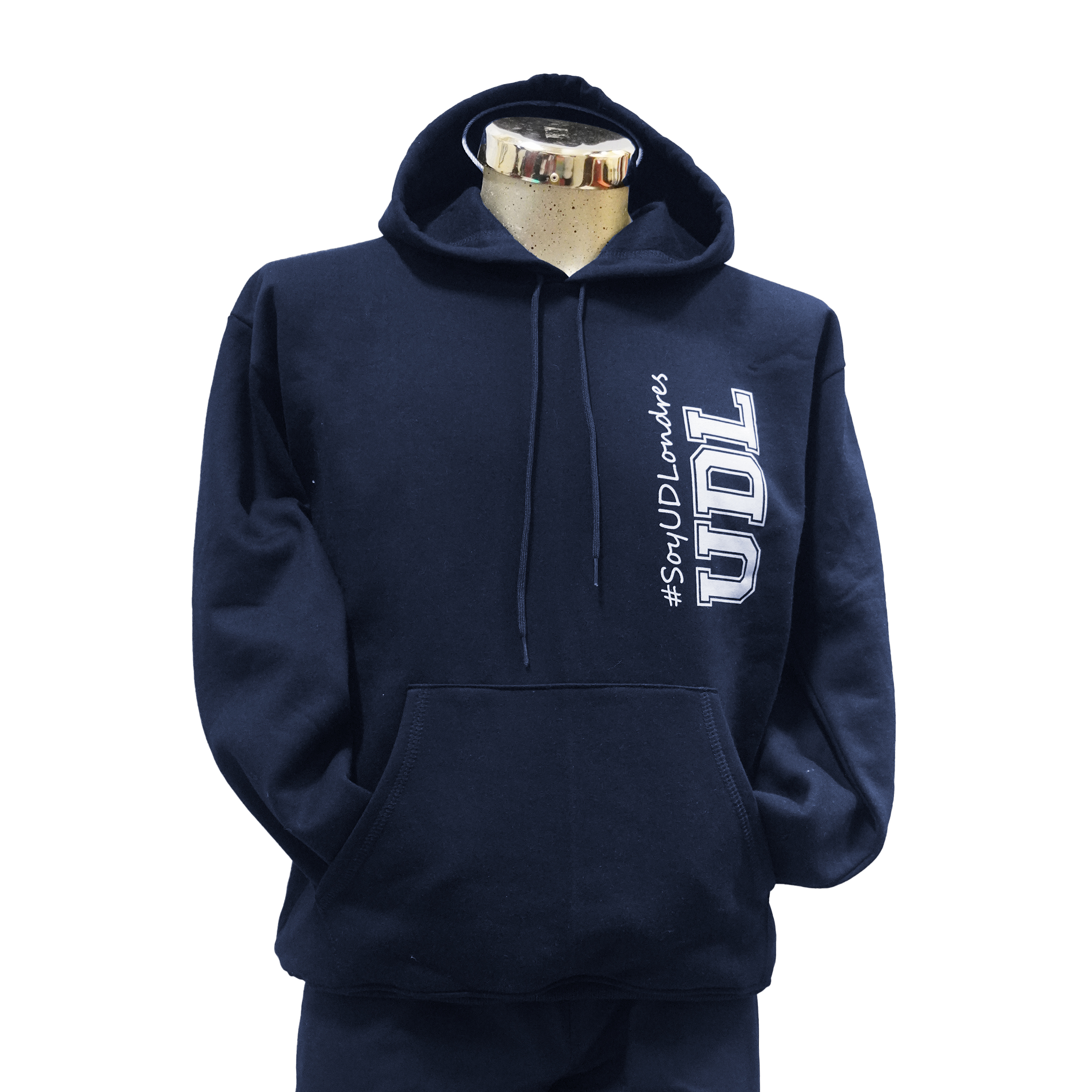 Sudadera Azul G logo vertical