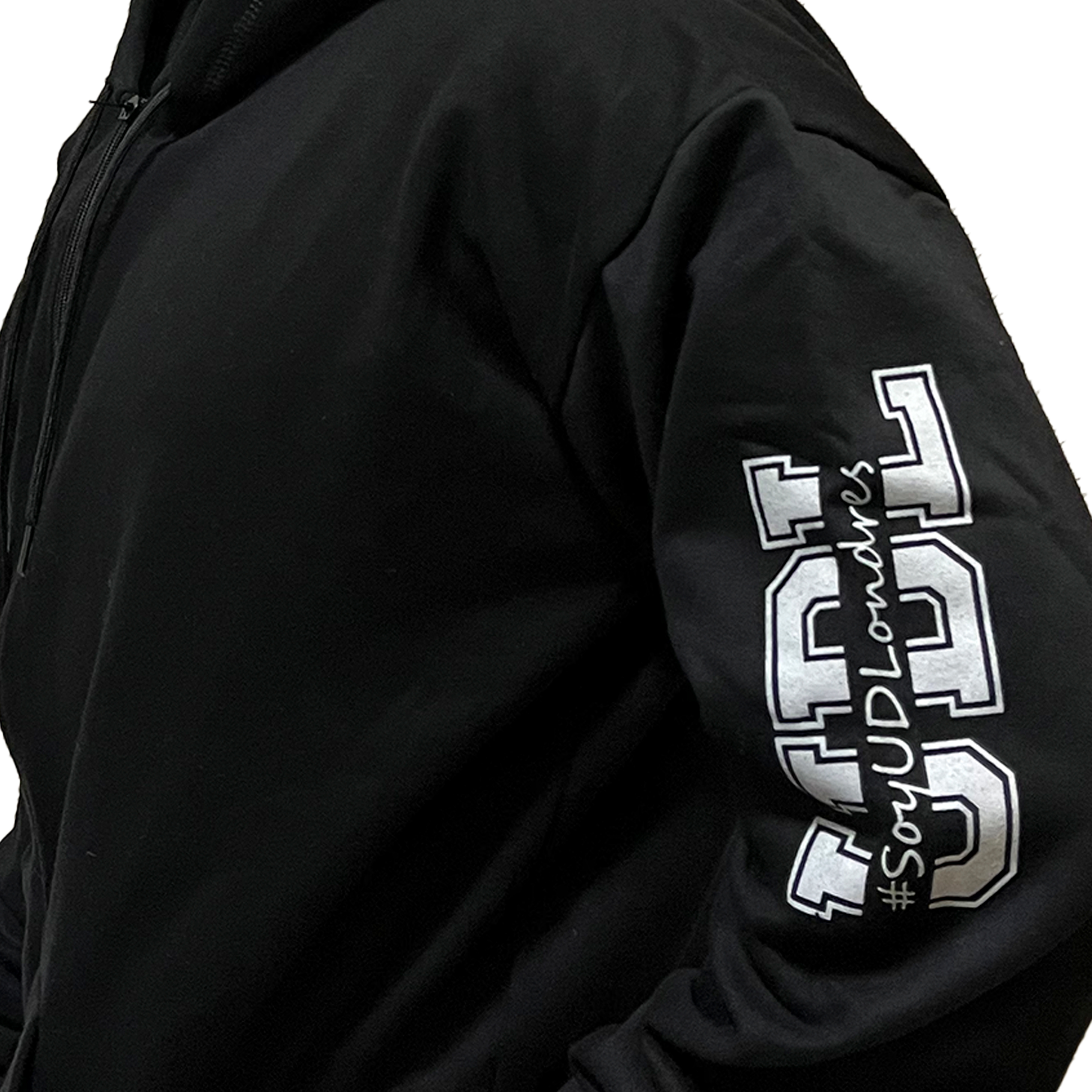 Sudadera Negra M logo en brazo