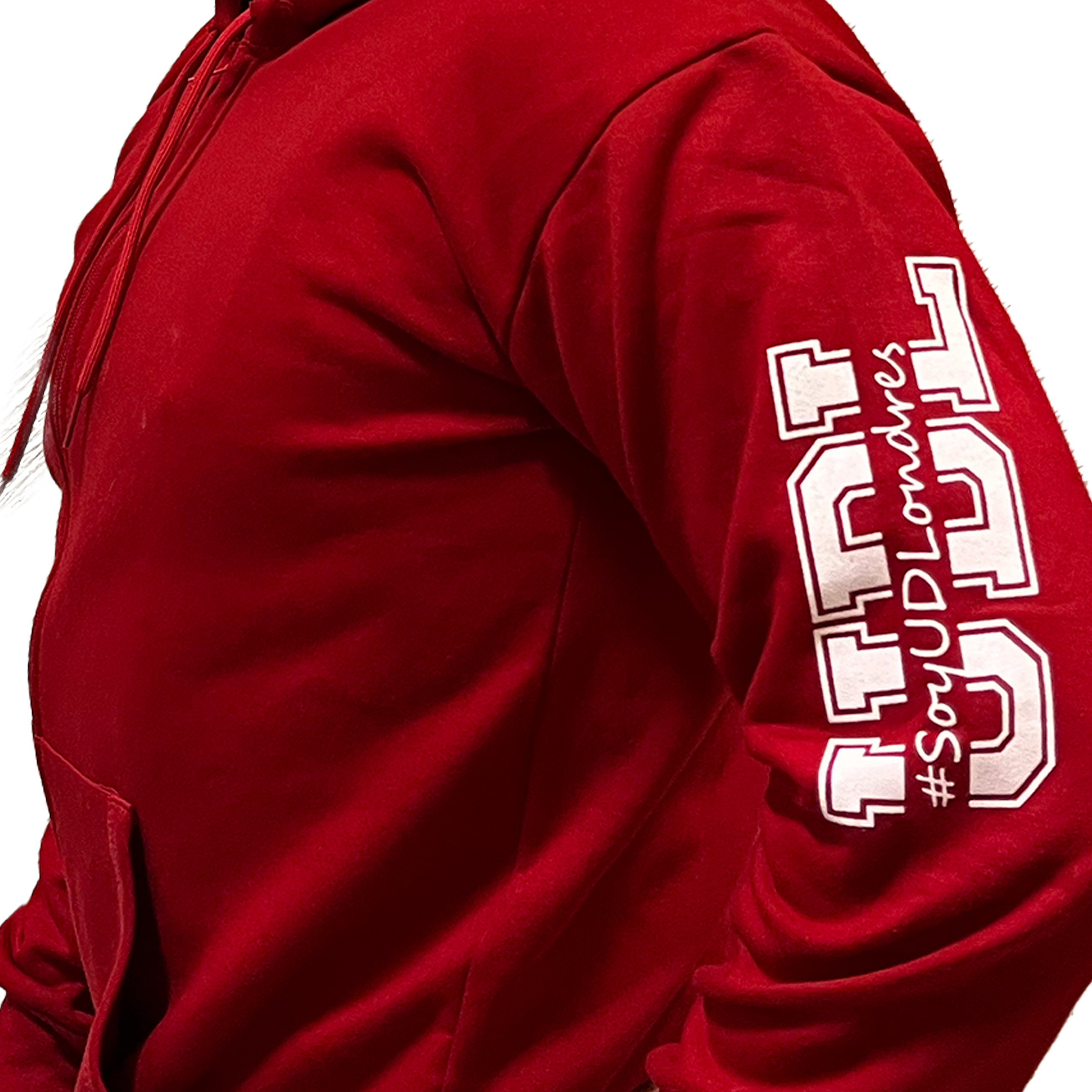 Sudadera Roja G logo en brazo